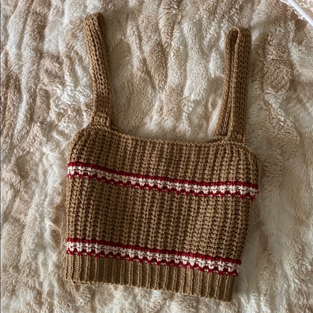 Knitted forever 21 striped tank (M)